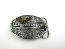 NRA Golden Eagles 1994 Oval Belt Buckle Limited Edition USA Vintage