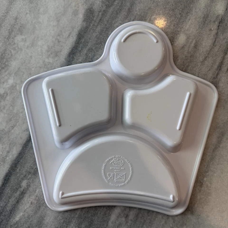 Plato dividido de melamina para niños vintage Zak Clifford the Big Red Dog años 90 Foto 3 de 4