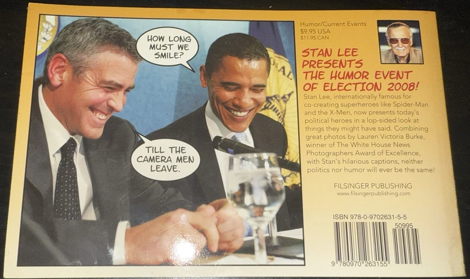 Stan Lee Presents Election Daze (2008) книга в твердом переплете — подписано Стэном Ли - Изображение 2 из 3