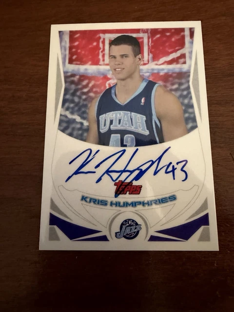 2004-05 Topps Kris Humphries # TA-KH RC Photo Shoot Auto w/Holo Rare