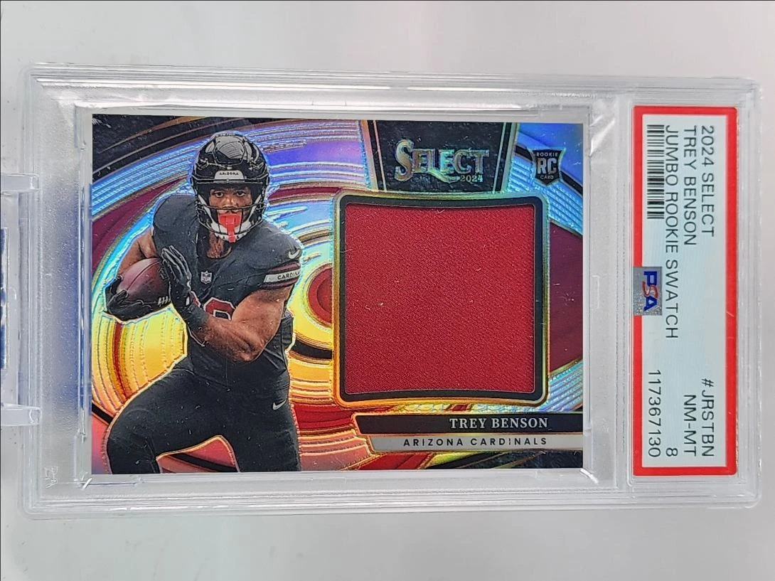 Trey Benson Panini Select Jumbo Rookie Swatch #JRSTBN Base