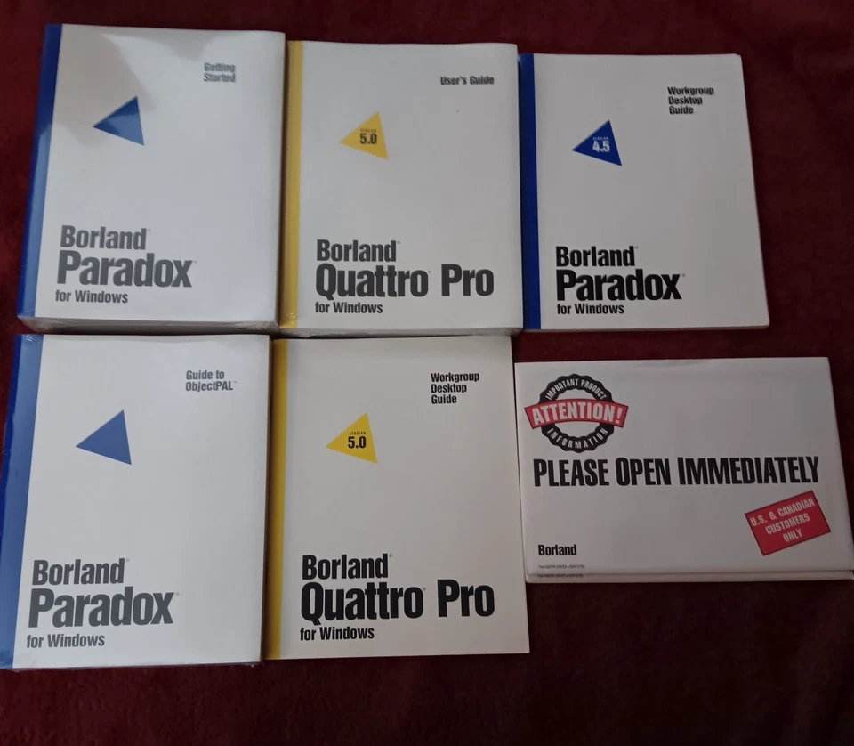 borland v4.5 paradox y v5.0 quattro pro para ventanas en discos de 3.5" con manuales Foto 3 de 4