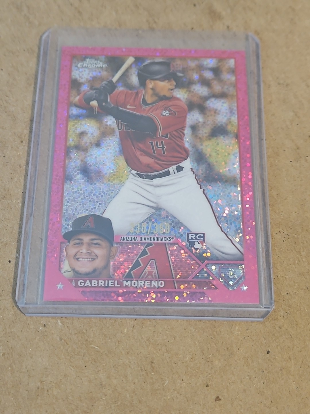 2023 Topps Chrome - Gabriel Moreno #189 Magenta Speckle Refractor /350 (RC)