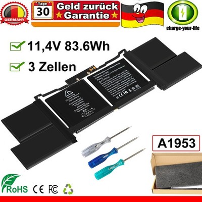 A1953 A1990 Akku Für Apple MacBook Pro 15'' Touch A1990 2018 2019 BATTERIE