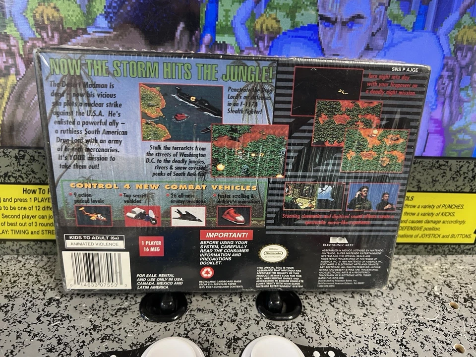 1993 Nintendo SNES Jungle Strike "The Sequel to Desert Strike" BRAND NEW SEALED - Image 2 of 4