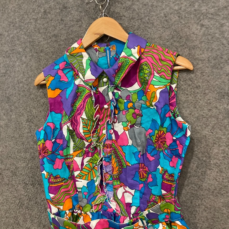 Vestido Vintage Cindy By Leboff Montreal Niñas Talla 16 Años Retro Años 70 46806 Foto 2 de 4