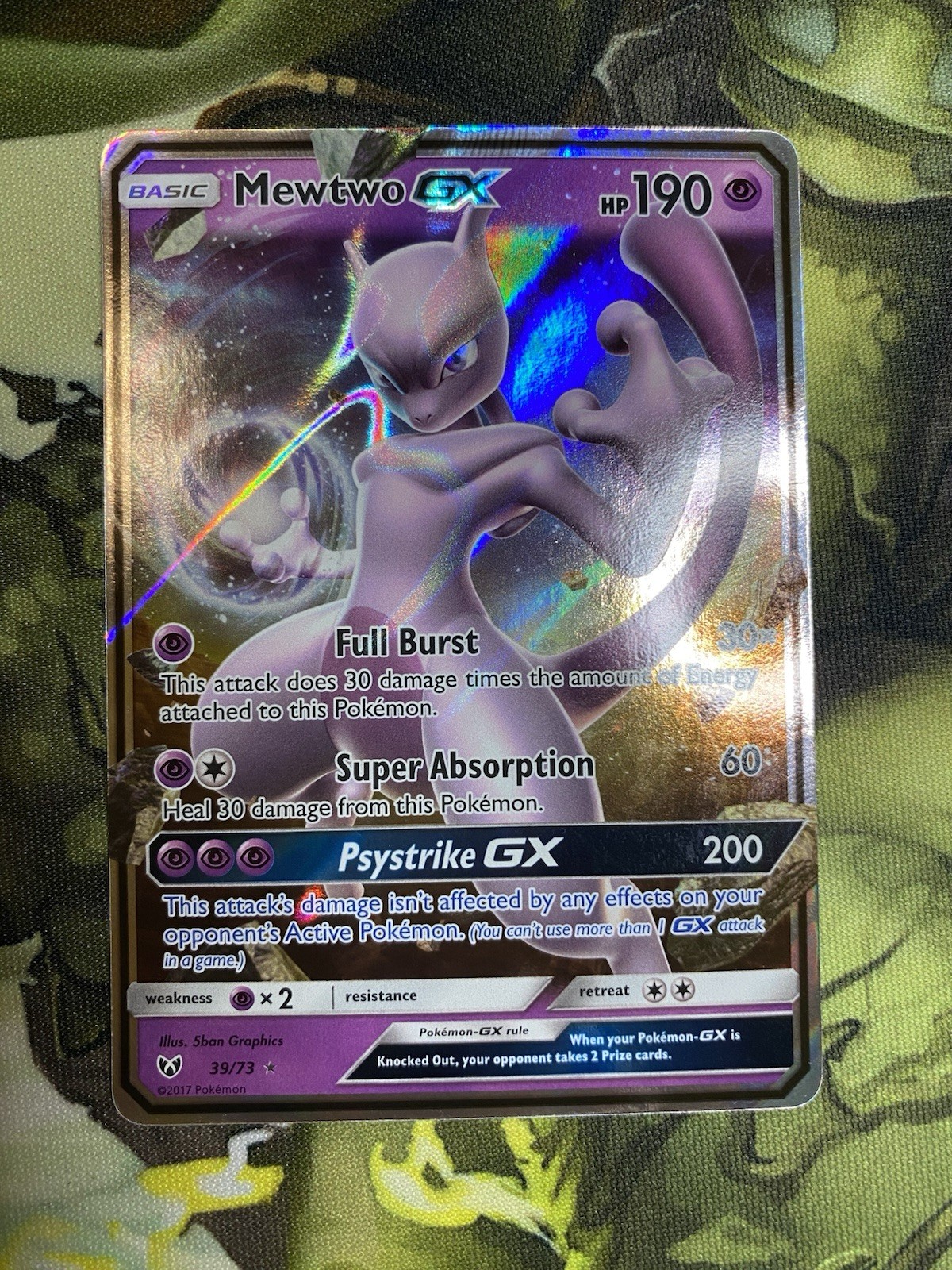 Mewtwo GX 39/73 Shining Legends Holo Pokémon TCG Card Nm Condition