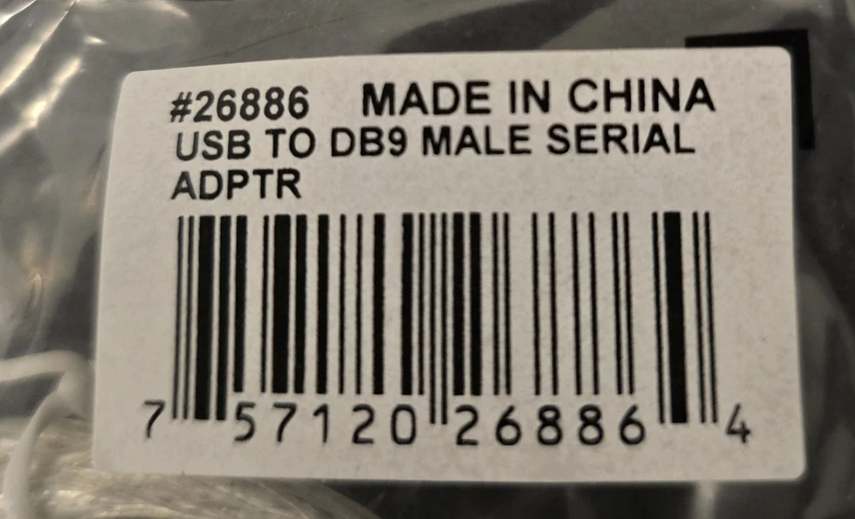 Cable adaptador serie macho C2G 26886 USB a DB9 RS232 1,5 pies cable adaptador ~ nuevo Foto 3 de 3