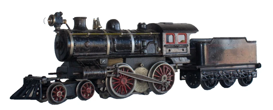 1905-1910 US-Market Cast Iron Bing 4-4-0 1-gauge Electric Locomotive - Image 4 of 4