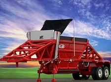 1/64 DCP RED MANAC CPS BOTTOM DUMP TRAILER W/ TARP