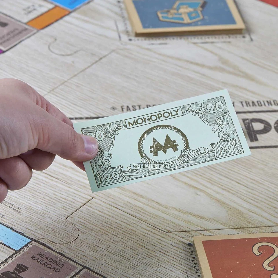 Monopoly Holz Sonderedition Englische Version Luxuriöses Retro-Brettspiel Spiel - Bild 4 von 4