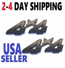 X2 Black 4 X 4 Smoked EMBLEM CRANE CARRIER FIRE TRUCK Front badge FIT ALL CARS