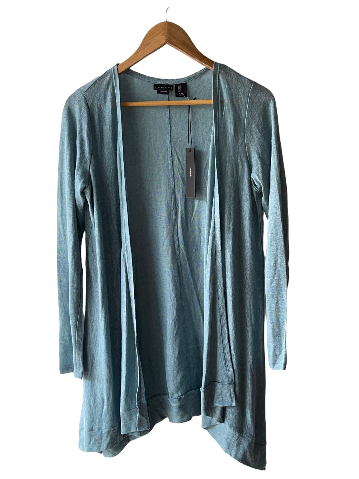 100% Linen Long Sleeve Cardigan Sweater 