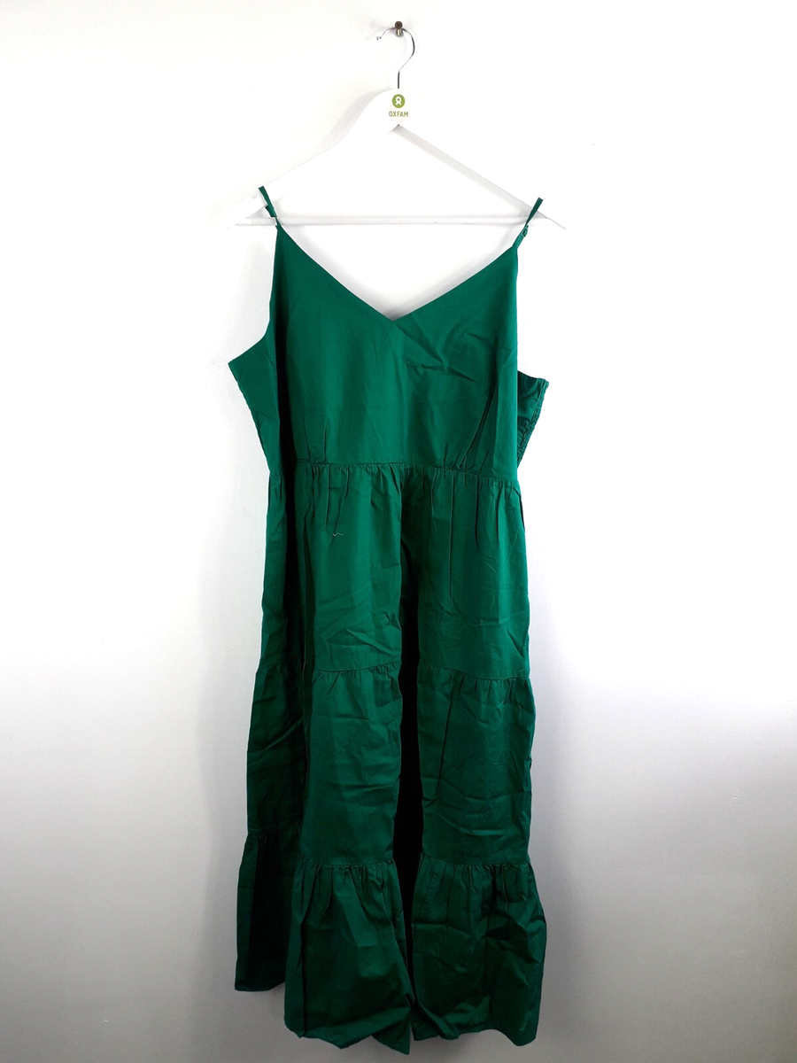 Finery Women's Sleeveless Emmie Tiered Midi Dress Green Size 18