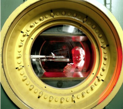 Orbiter Model in Wind Tunnel Space Shuttle 8X12 PHOTOGRAPH