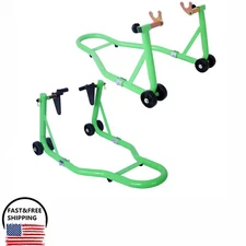 Motorcycle Stands 1000 Lbs Capacity Front Rear Wheels Lift Heavy Duty Arm Lift