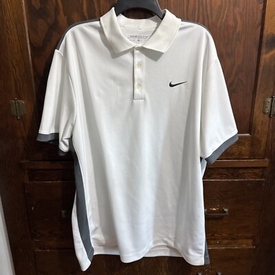 Nike Golf Dri Fit Polyester Men s White Size XL