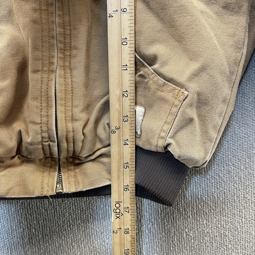 Real Work Wear Canvas Carhartt Type Jacket Youth Small (6-8) Zip Hooded Lined - Picture 6 of 8