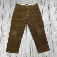 VTG 90S POLO RALPH LAUREN CLASSIC ESSENTIAL BROWN CORDUROY ANDREW PANT 40 X 30