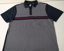 Cutter & Buck Golf Shirt Men's XL Navy Blue Dry Tec Short Sleeve Mesh Design 