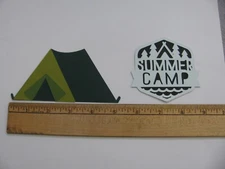 SUMMER CAMP & TENT Die Cut Paper Pieces HANDMADE