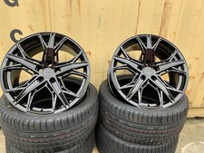 19" AUDI TT MK2 2007-2023 ALUWERKS XT4 VC6 GLOSS BLACK 8.5J ALLOY WHEELS + TYRES