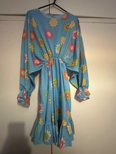Bating Sleeve Floral Dress light blue /Multi/UK 10-12 (M)