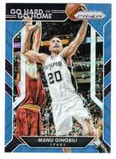 2016-17 Panini Prizm Manu Ginobli Go Hard Go Home Blue Wave #'d 77/99 Free Ship