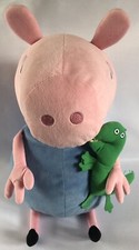 Ty Beanie Peppa Pig 20" George Pig Plush Soft Toy with attached 7" Mr Dinosaur