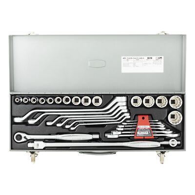 TONE Combination Tool Set K20 Drive 12.7mm (1/2'') Silver Contents: 33 items