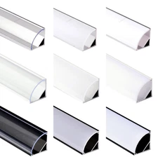 1616 16x16mm ALUMINUM PROFILE ROUND ANGLE 1M FOR LED STRIP STRIPS BAR 1MT