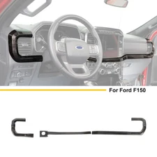 3x Black Dashboard Center Console Decor Strips Overlay Cover For Ford F150 2021+