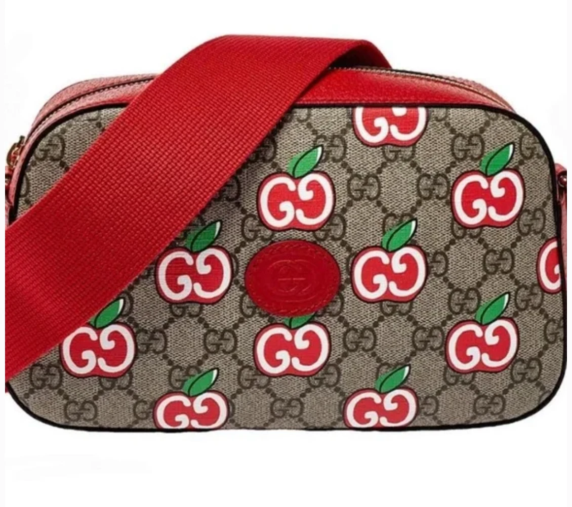 Petit sac à bandoulière GUCCI GG Supreme monogramme imprimé pomme