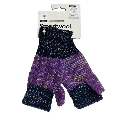New Smartwool Women s Isto Merino Wool Hand Warmer Gloves Purple Multicolor