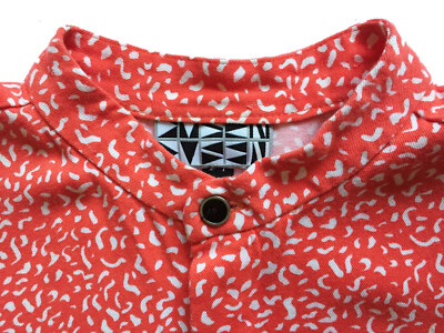 dusen dusen oversized tee dress DUSEN DUSEN Oversized Tee Dress Orange Composition Notebook Print Rayon  Size XS