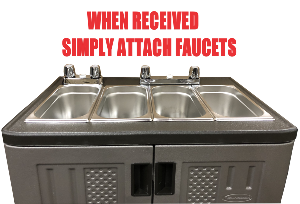 Concession Sink With 3 Small Compartments – Stainless Steel Stand For Food Trailers, Trucks, Kiosks, And Bars