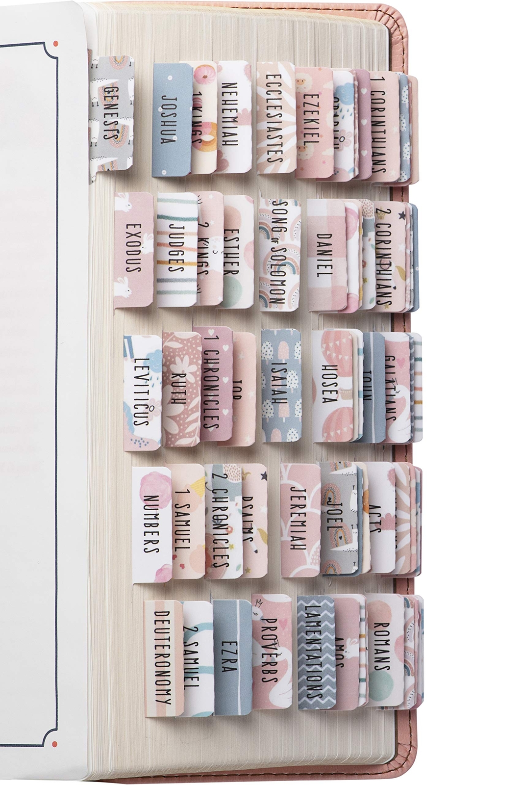 Large Print Laminated Bible Tabs for Women and Girls – Easy to Read & Durable  -image