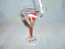 Tumbleweed Pottery Linda Grayson Christmas Wine Glass 3Wise Men? Are You Kidding