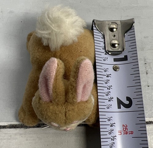 Vintage 90s Galoob Mini Pound Puppies Brown & White Bunny Rabbit Plush 2” - Picture 6 of 8