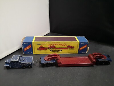 W257-MATCHBOX MAJOR PACK M-6 PICKFORDS CRANE TRANSPORTER AND BOX