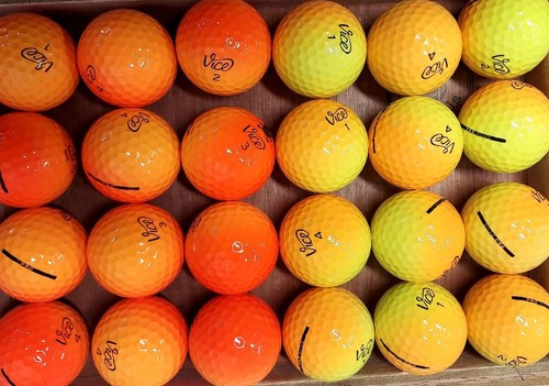 24 Vice Pro/ Plus Shade Yel & Orange, Red & Orange Golf Balls 5A Used Excellent - Picture 2 of 6