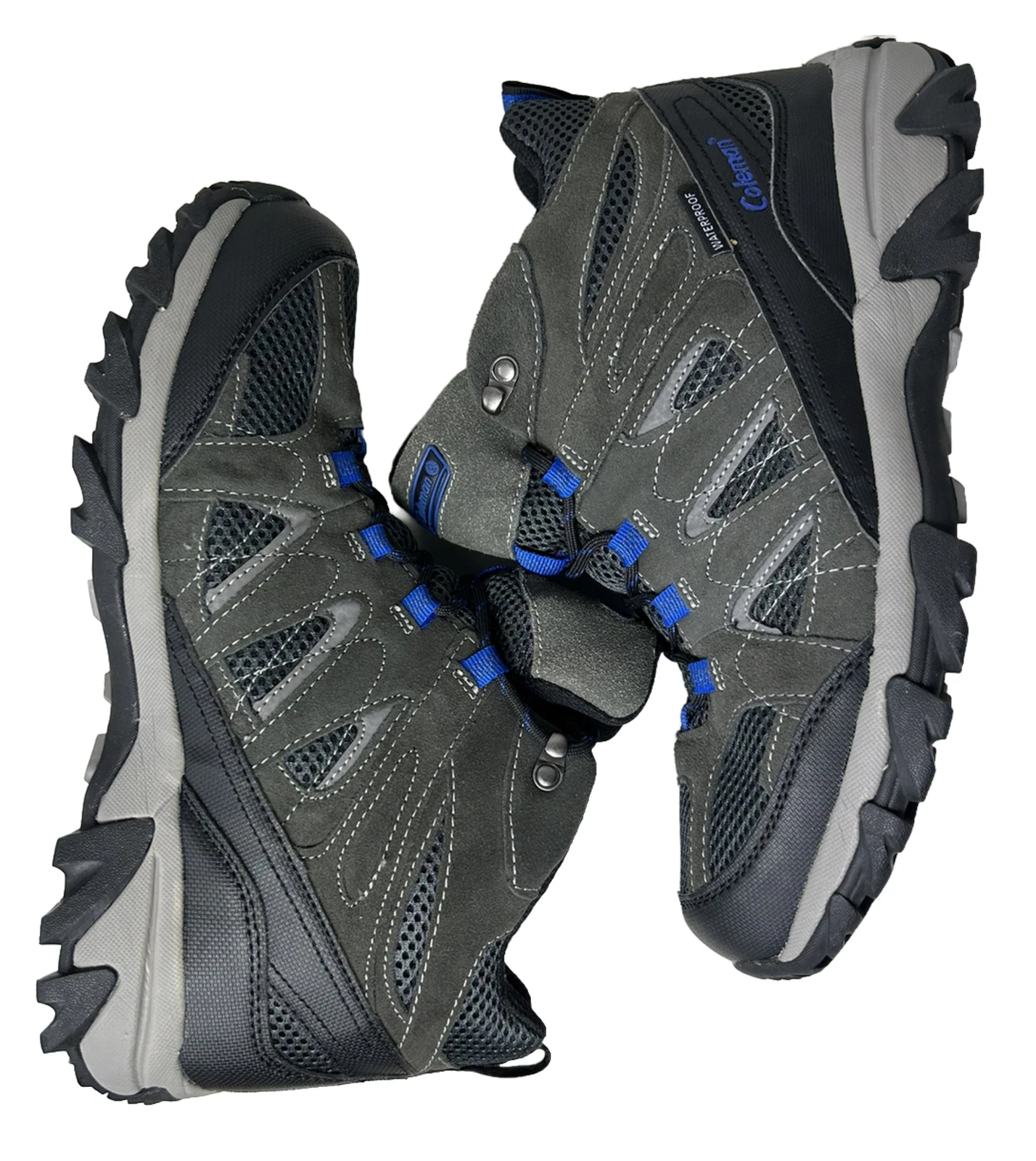 COLEMAN MEN'S HIKING BOOTS / SIZE 10.5 MEDIUM / BLUE AND GREY / NEW / NWB