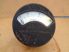 Antique Weston Electrical Model 25-125 A.C. Amperes Gauge Meter