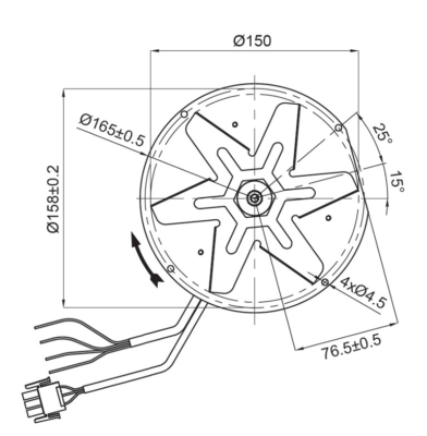 Ventilateur Centrifuge Original Edilkamin 80x83x35 H C3-270