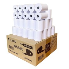 (50 Rolls) 3" x 165' 1-Ply Bond Receipt Paper POS Cash Register Paper TMU200