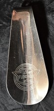 Vintage The Florsheim Shoe Metal Shoehorn Shoe Horn Silver Tone, Etched Logo