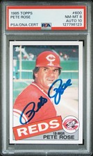 🔥1985 Topps Pete Rose #600 Collector's Edition  PSA 8 W/ a Gem 10 Auto🔥⚾️