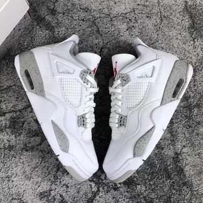 Nike Air Jordan 4 ''White Oreo'' Men's Retro Basketball Shoes Mid Top