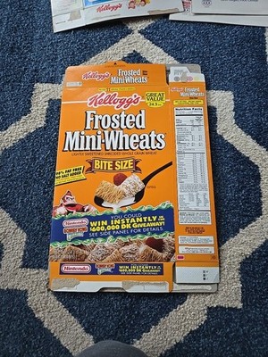 Kellogg's Frosted Mini-Wheats Nintendo Donkey Kong Cereal Box
