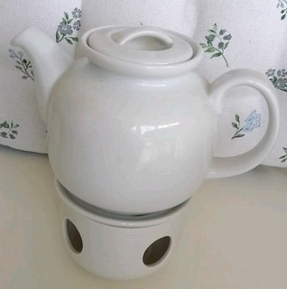 Thomas Porzellan TREND WEISS Kaffee Tee Kanne 0 45 l mit Mini Stövchen Kännchen